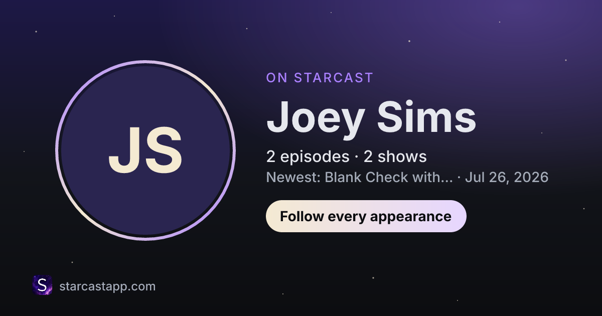 The preview card for Joey Sims