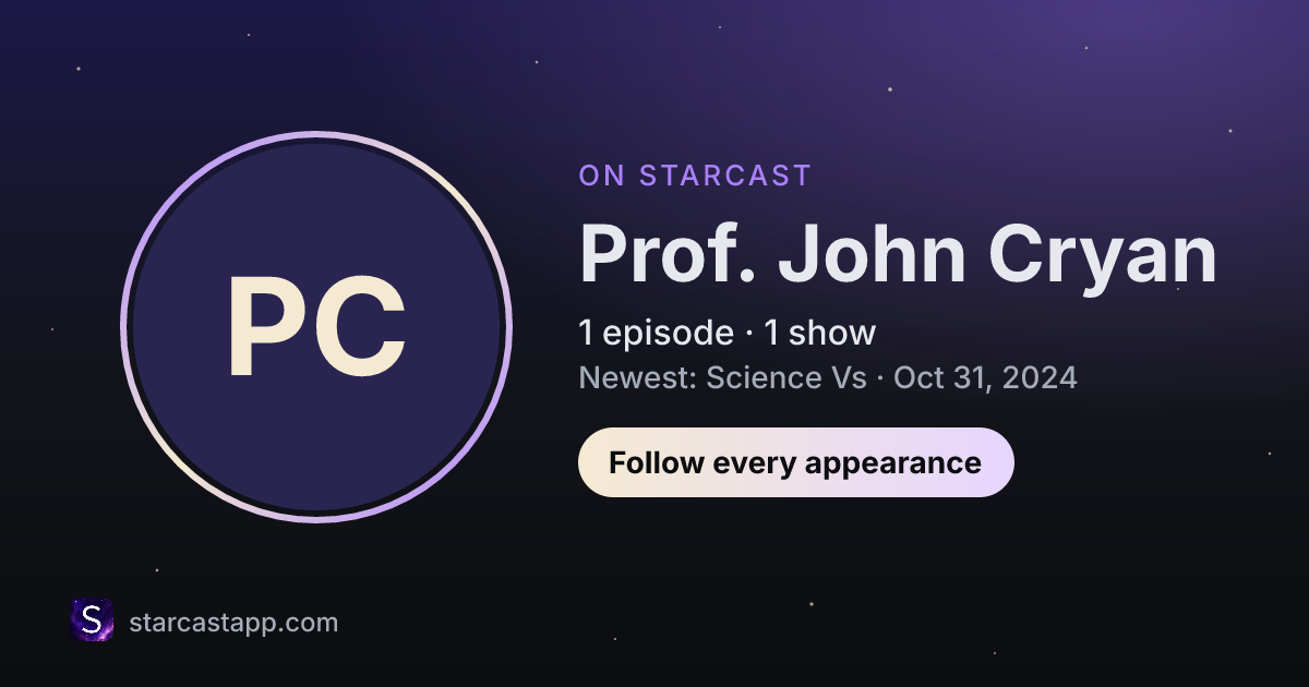 The preview card for Prof. John Cryan