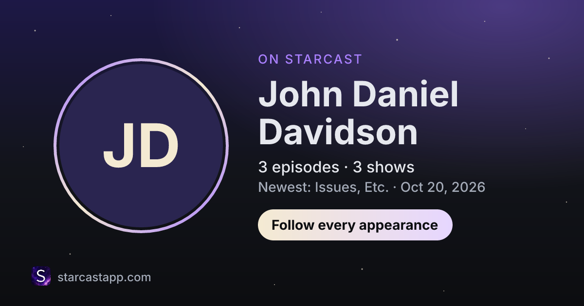 The preview card for John Daniel Davidson