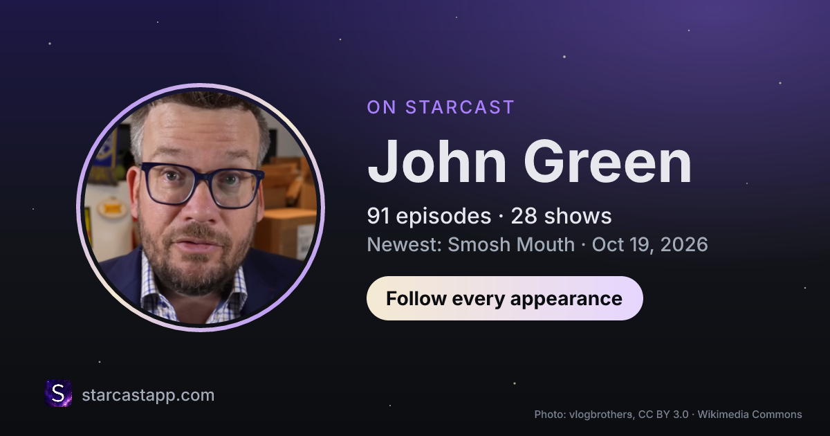 The preview card for John Green