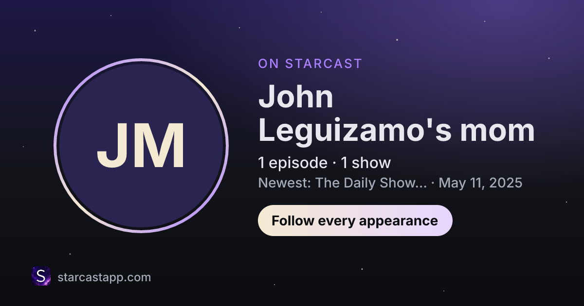 The preview card for John Leguizamo's mom