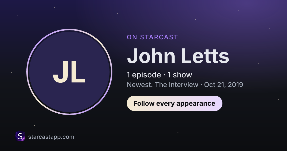 The preview card for John Letts