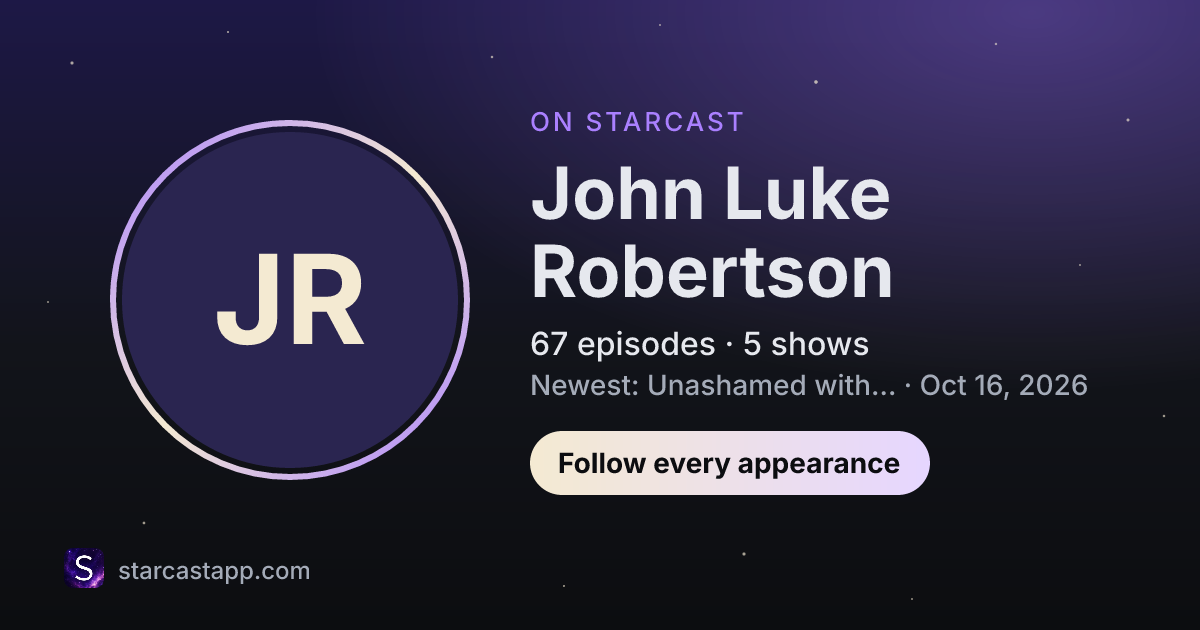The preview card for John Luke Robertson
