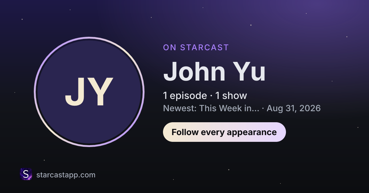 The preview card for John Yu
