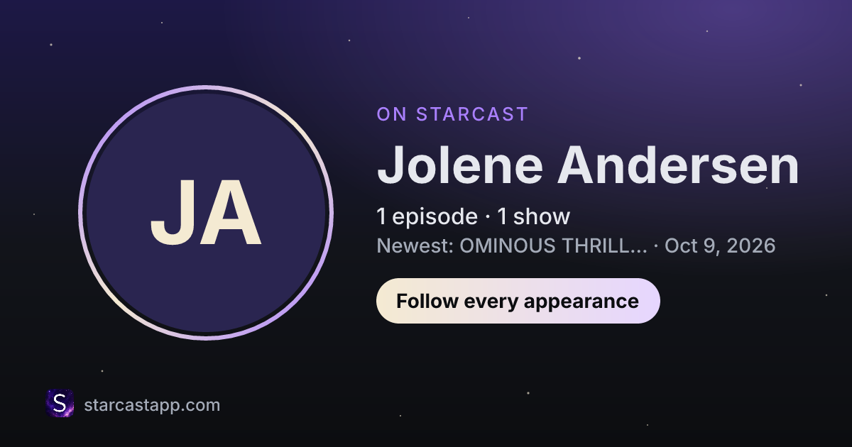The preview card for Jolene Andersen