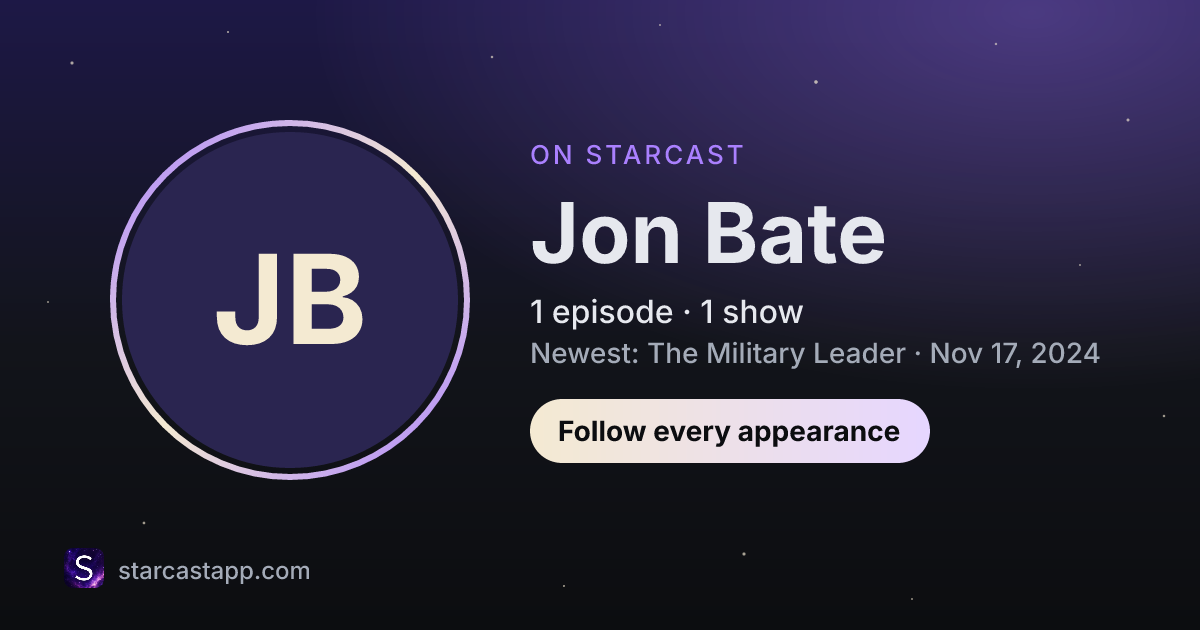 The preview card for Jon Bate