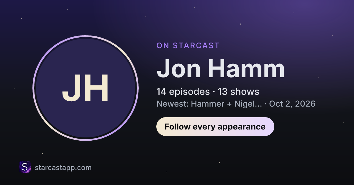 The preview card for Jon Hamm