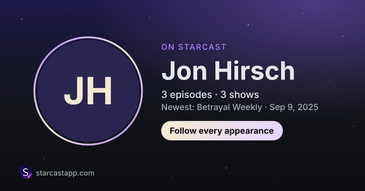The preview card for Jon Hirsch