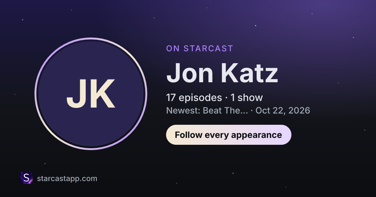 The preview card for Jon Katz