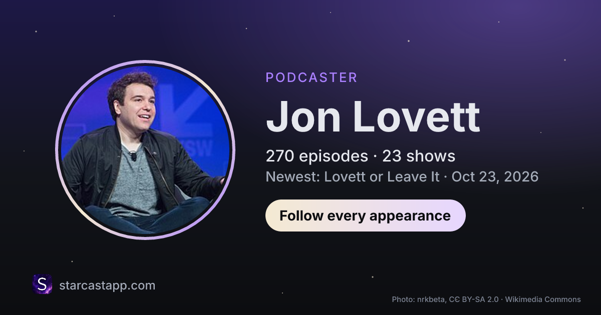 The preview card for Jon Lovett