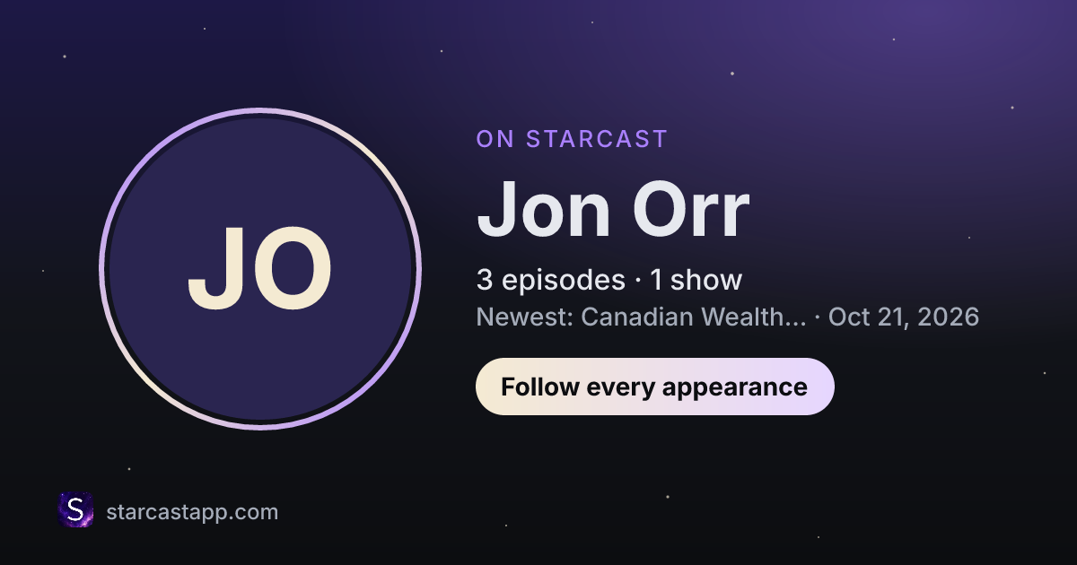 The preview card for Jon Orr