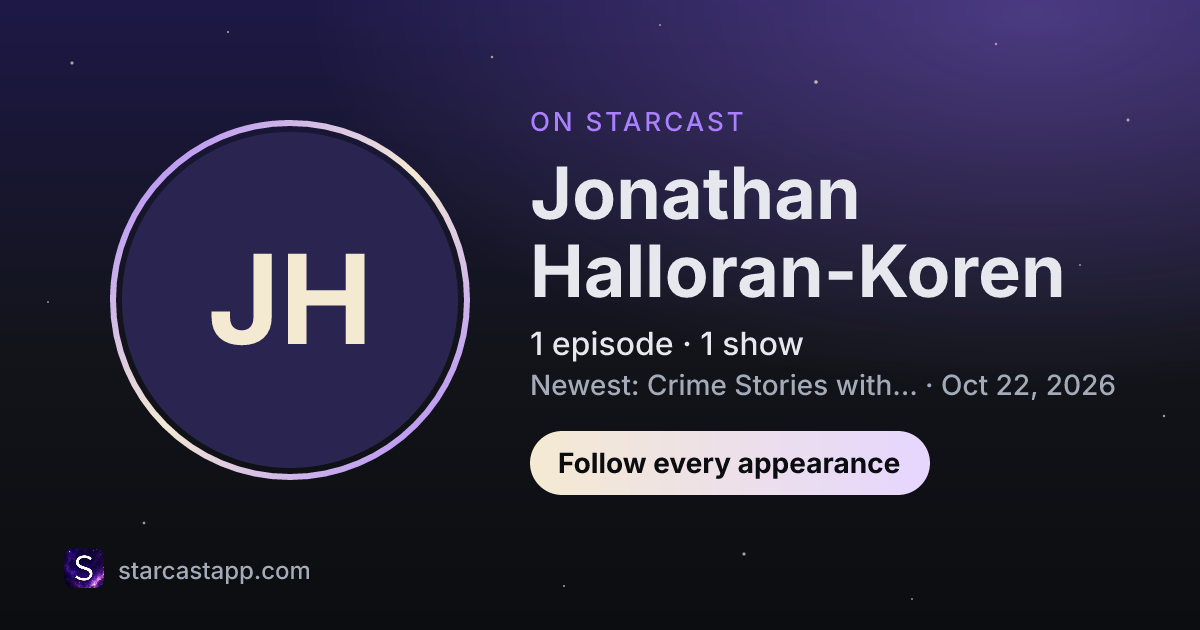 The preview card for Jonathan Halloran-Koren