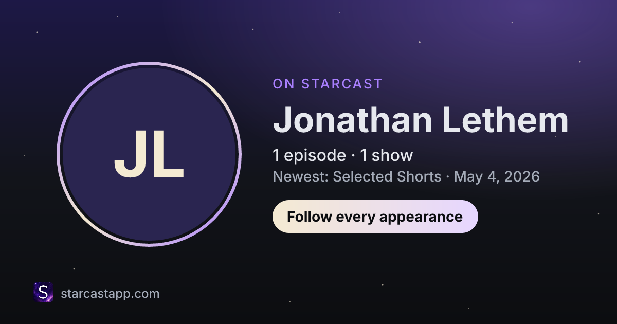 The preview card for Jonathan Lethem