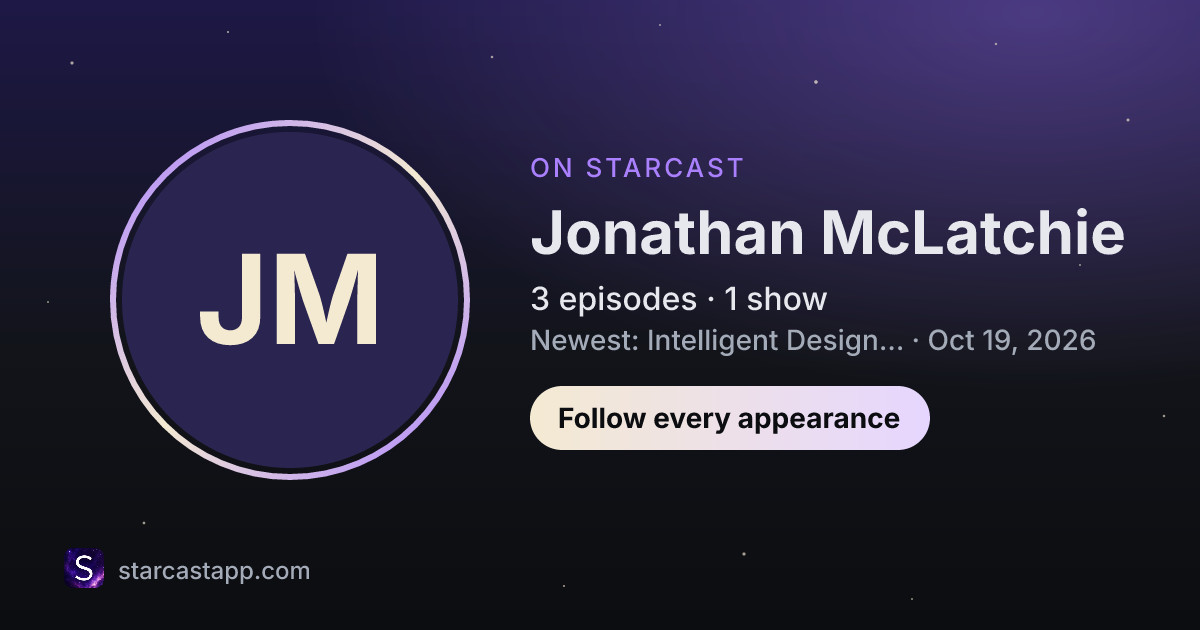 The preview card for Jonathan McLatchie