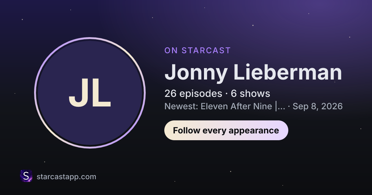 The preview card for Jonny Lieberman