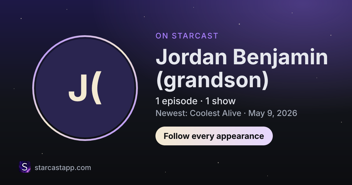 The preview card for Jordan Benjamin (grandson)