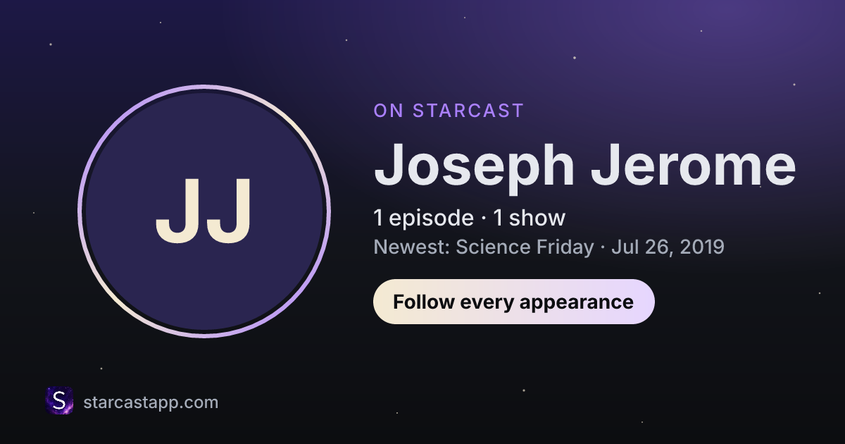 The preview card for Joseph Jerome