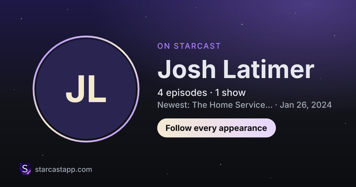 The preview card for Josh Latimer