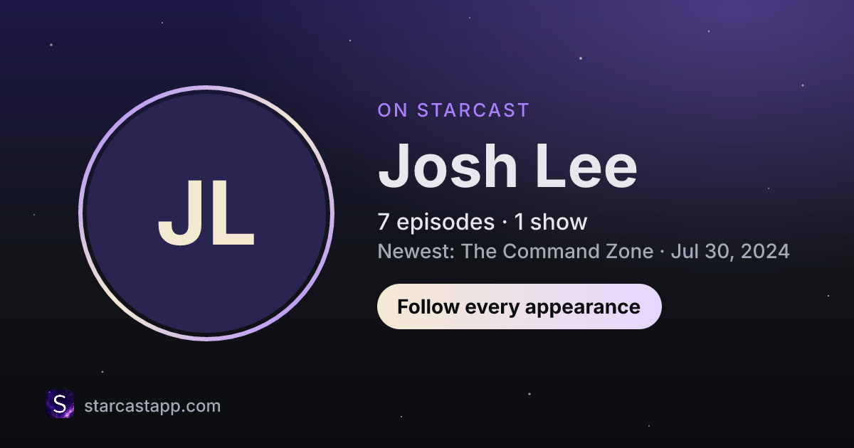 The preview card for Josh Lee