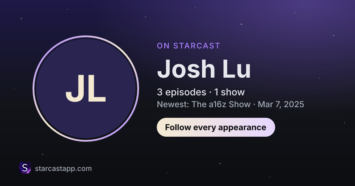 The preview card for Josh Lu