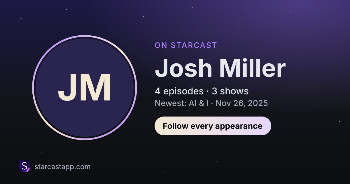 The preview card for Josh Miller