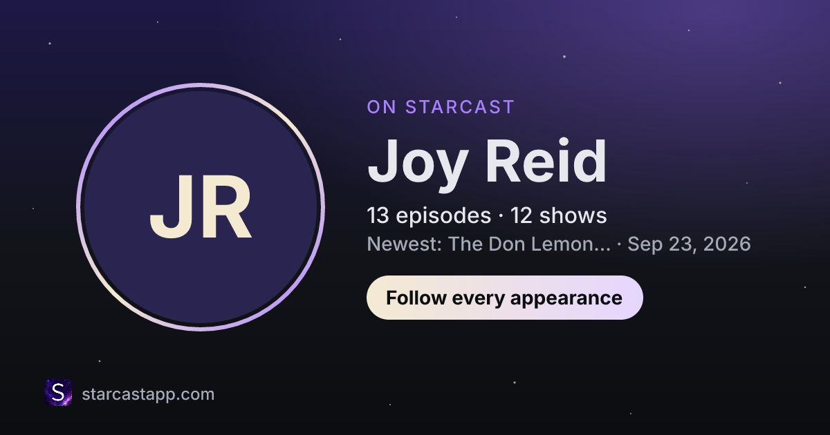 The preview card for Joy Reid