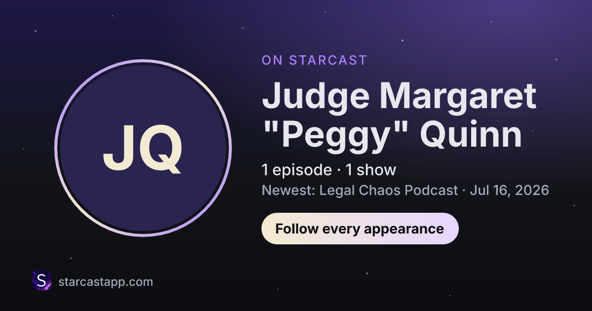 The preview card for Judge Margaret "Peggy" Quinn