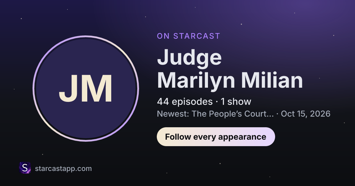 The preview card for Judge Marilyn Milian