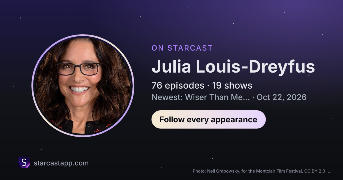 The preview card for Julia Louis-Dreyfus