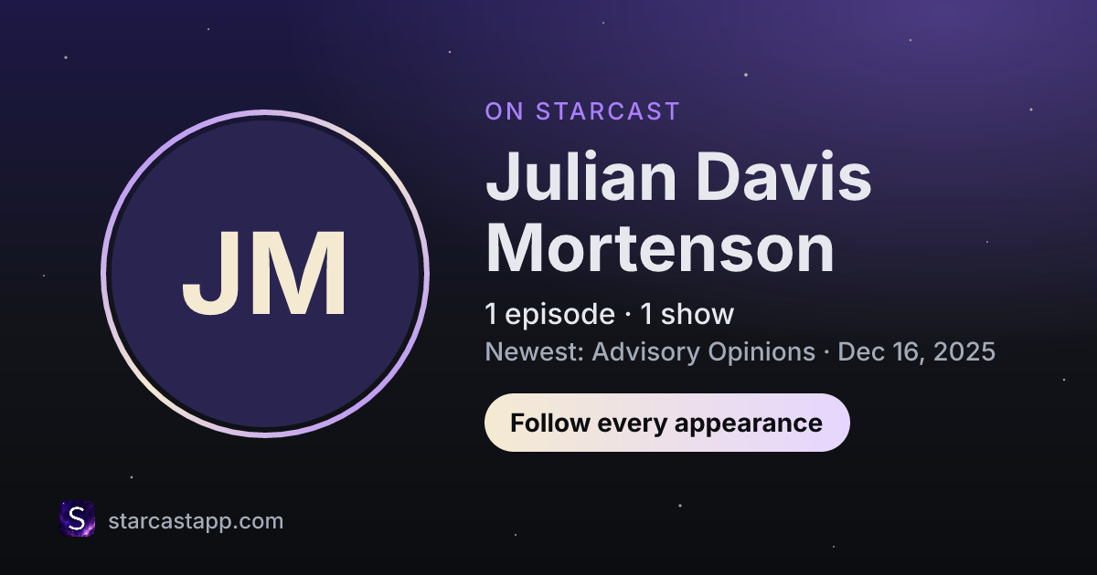 The preview card for Julian Davis Mortenson