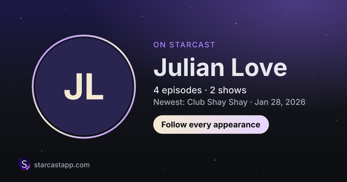 The preview card for Julian Love