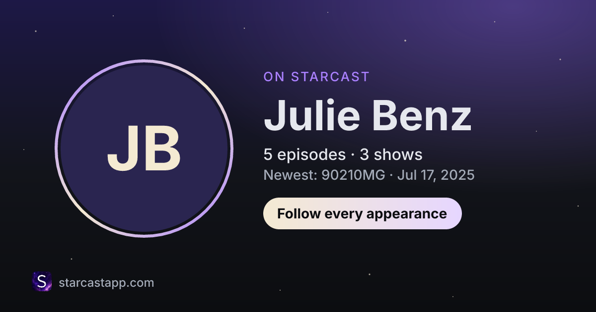 The preview card for Julie Benz