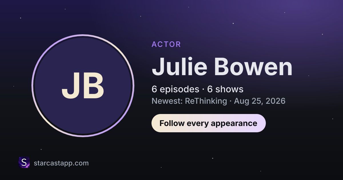 The preview card for Julie Bowen
