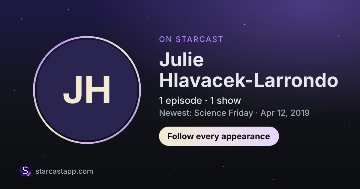 The preview card for Julie Hlavacek-Larrondo