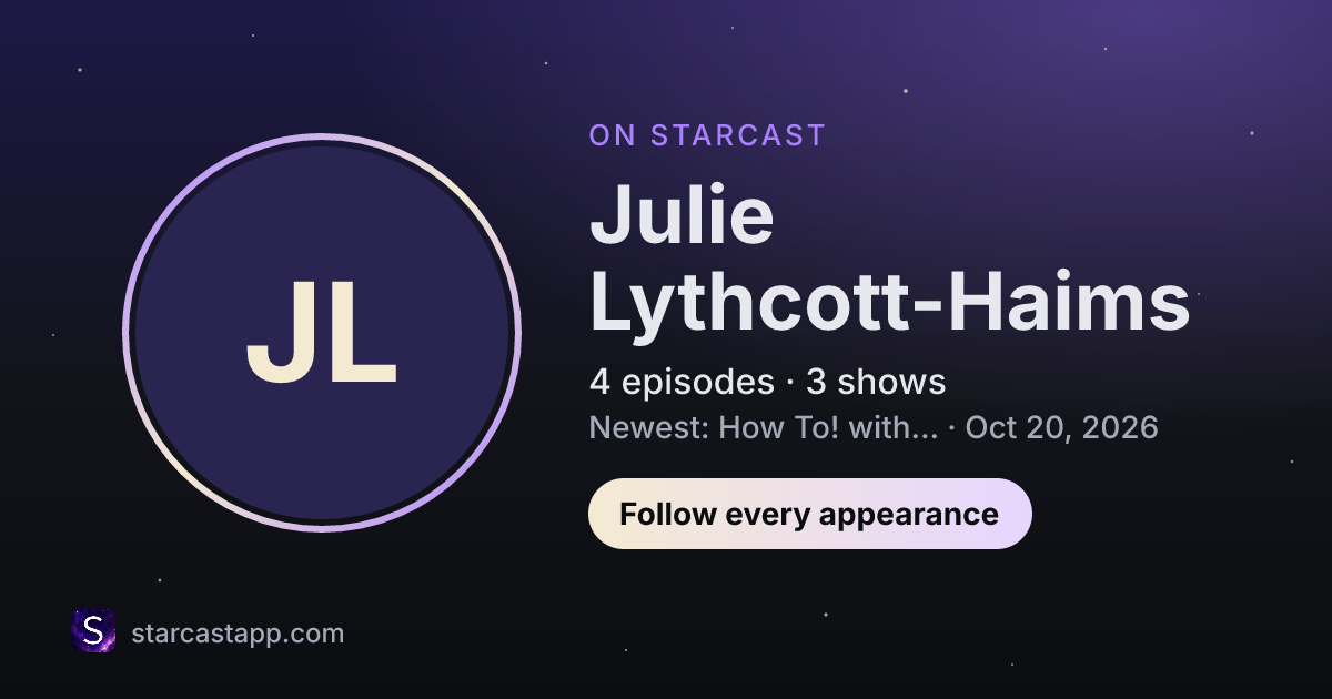 The preview card for Julie Lythcott-Haims