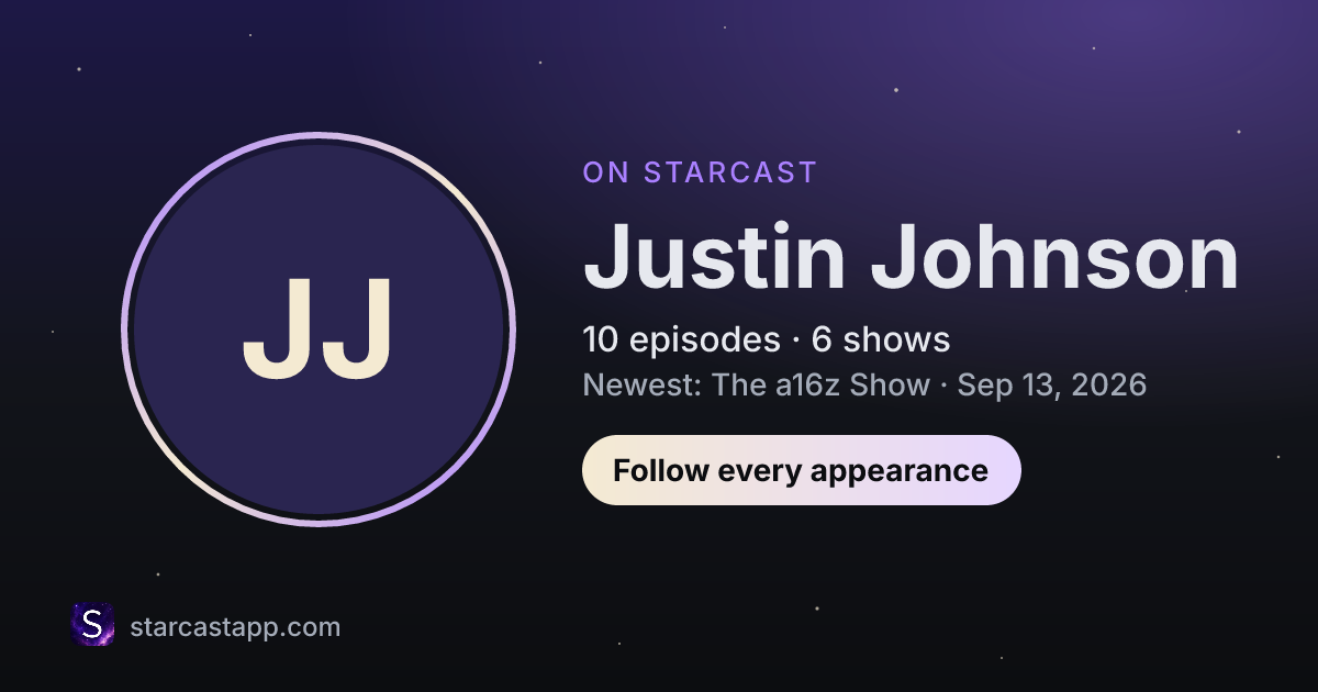 The preview card for Justin Johnson