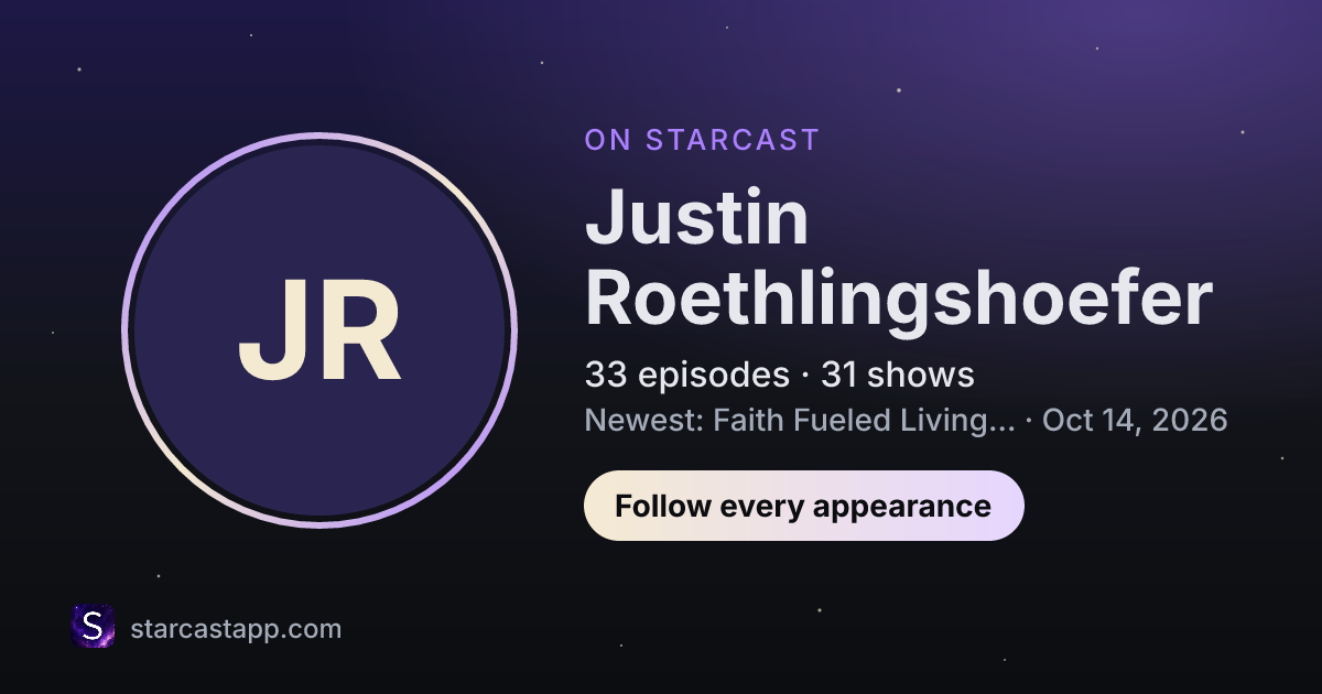 The preview card for Justin Roethlingshoefer