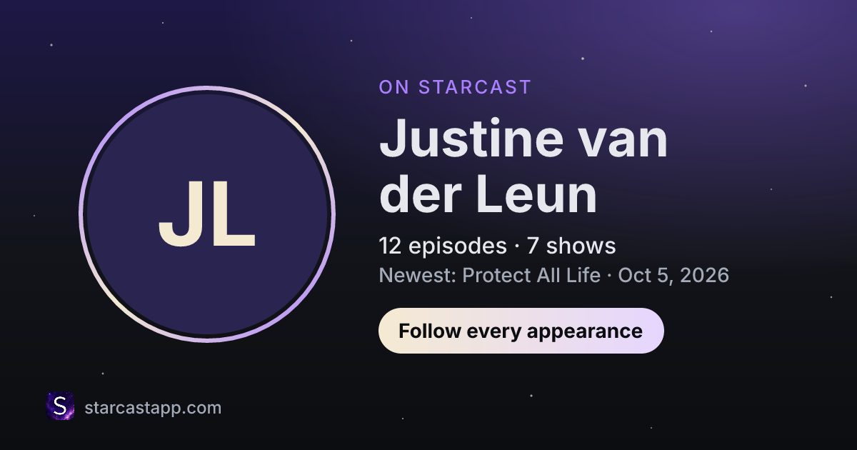 The preview card for Justine van der Leun