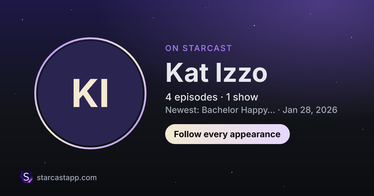 The preview card for Kat Izzo