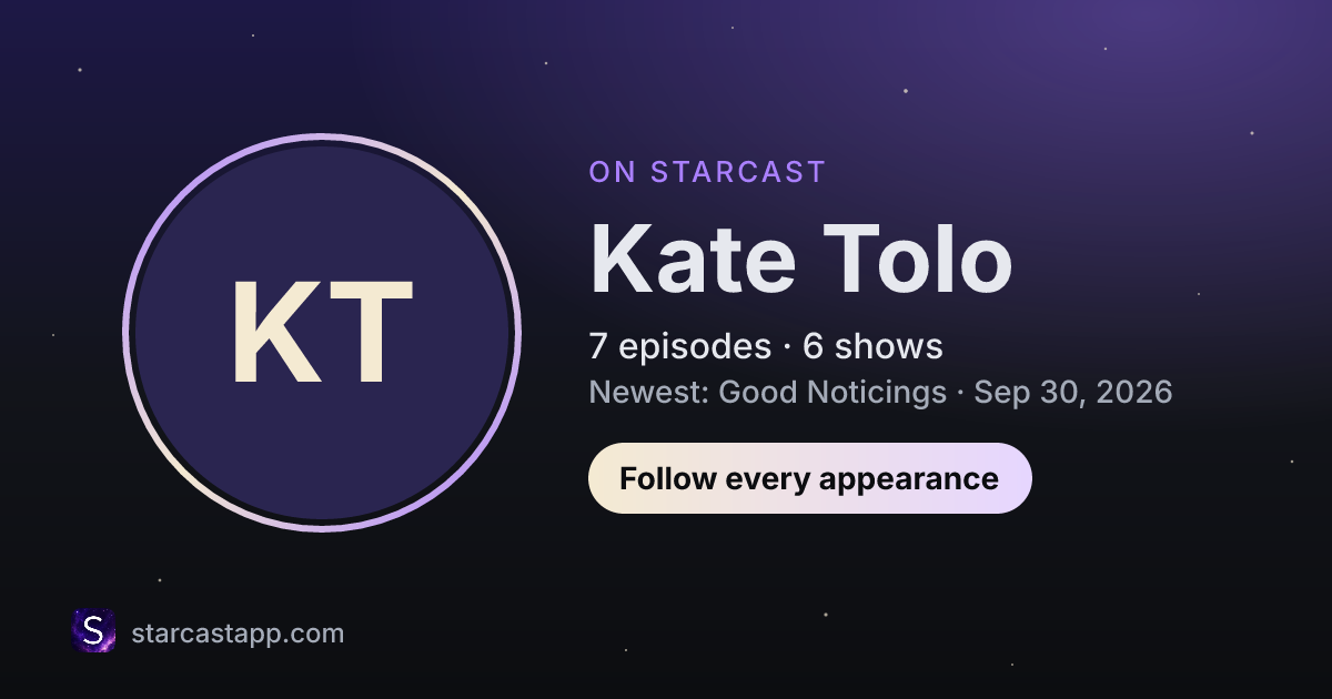 The preview card for Kate Tolo