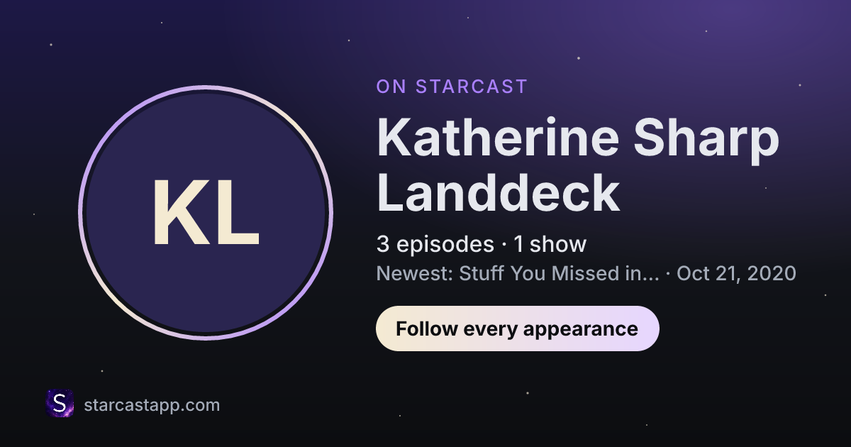 The preview card for Katherine Sharp Landdeck