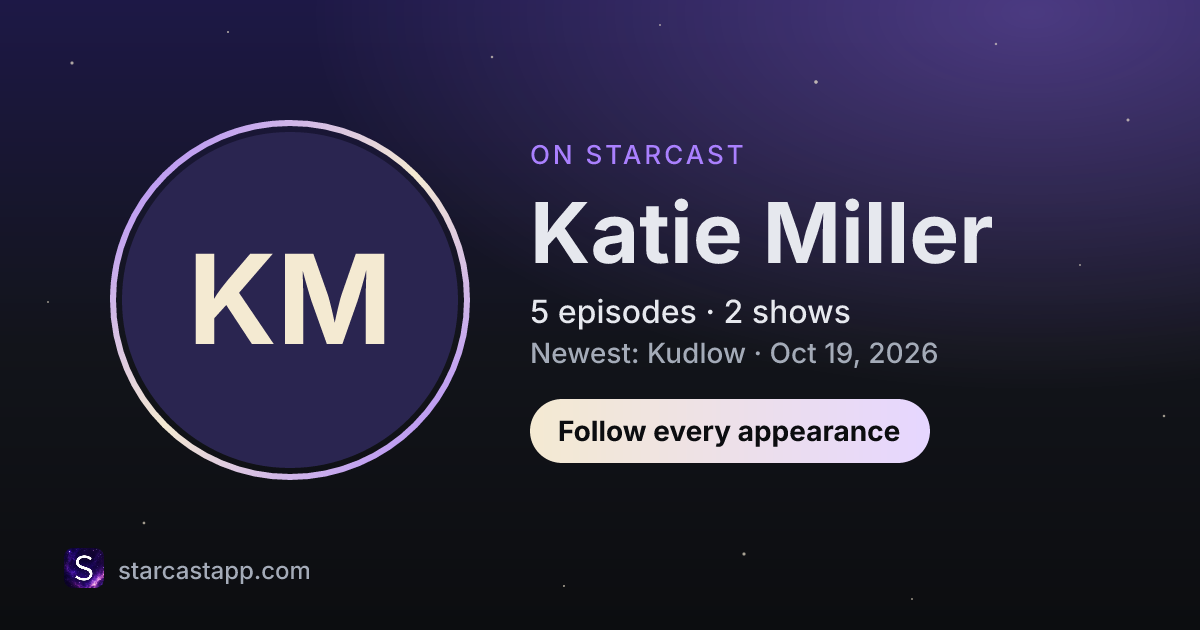 The preview card for Katie Miller