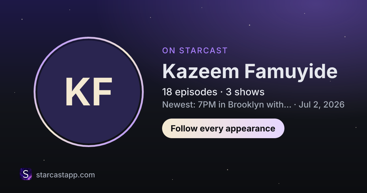 The preview card for Kazeem Famuyide