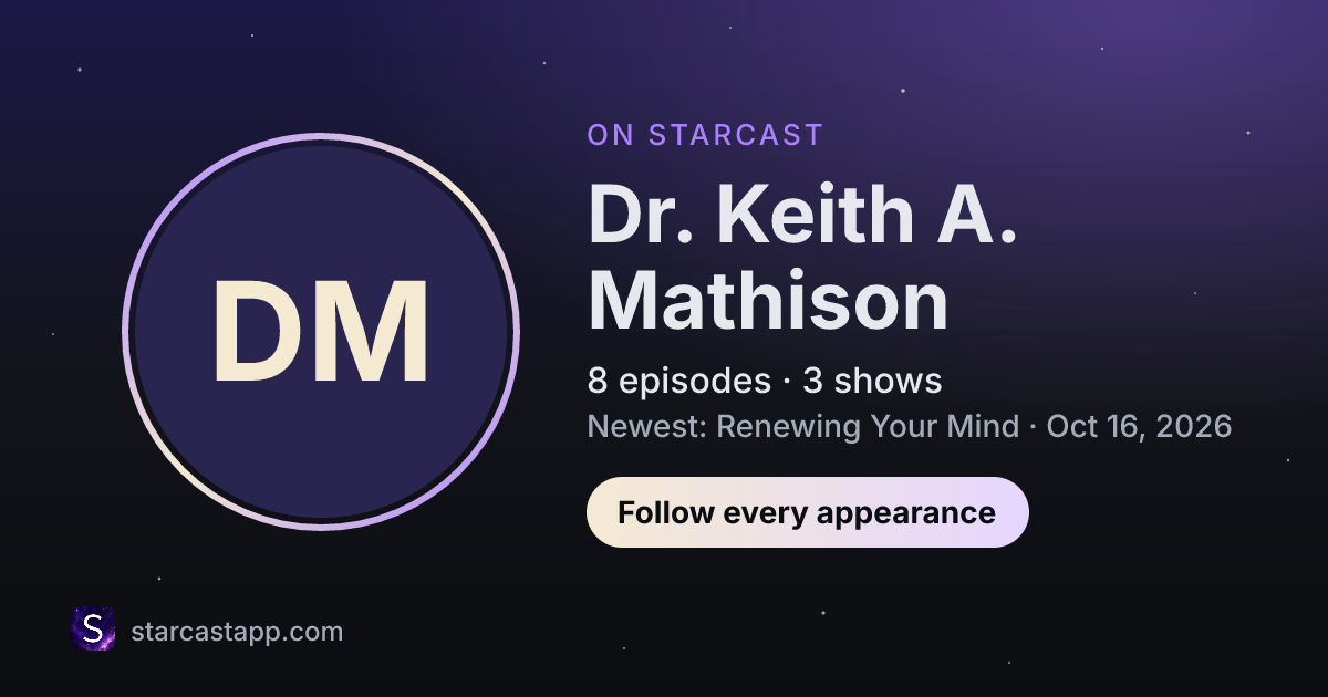 The preview card for Dr. Keith A. Mathison