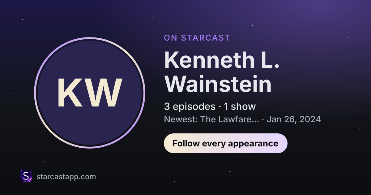 The preview card for Kenneth L. Wainstein