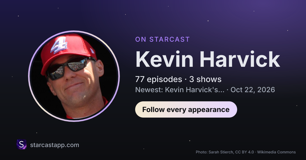 The preview card for Kevin Harvick