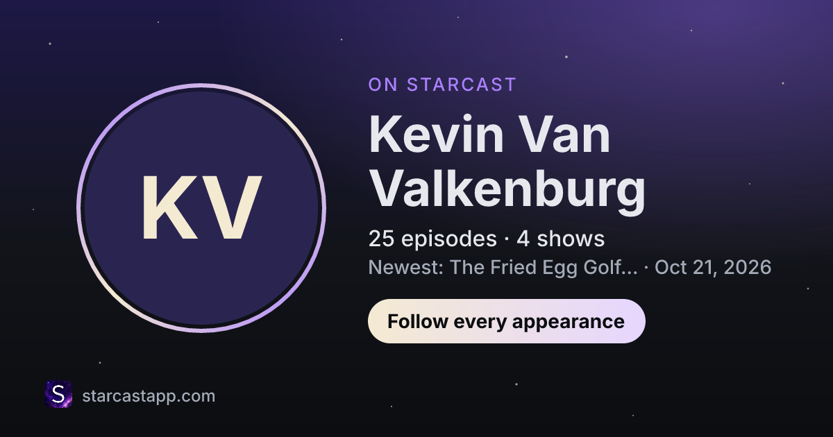 The preview card for Kevin Van Valkenburg