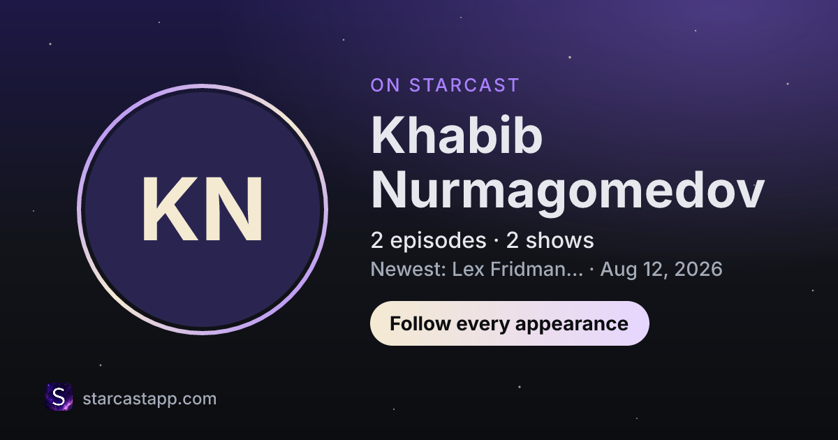 The preview card for Khabib Nurmagomedov