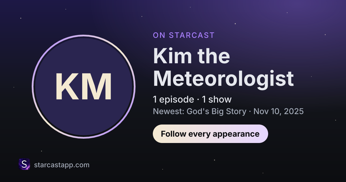The preview card for Kim the Meteorologist
