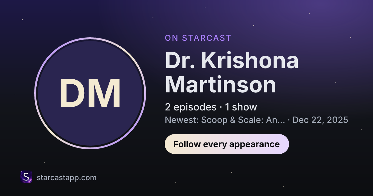 The preview card for Dr. Krishona Martinson